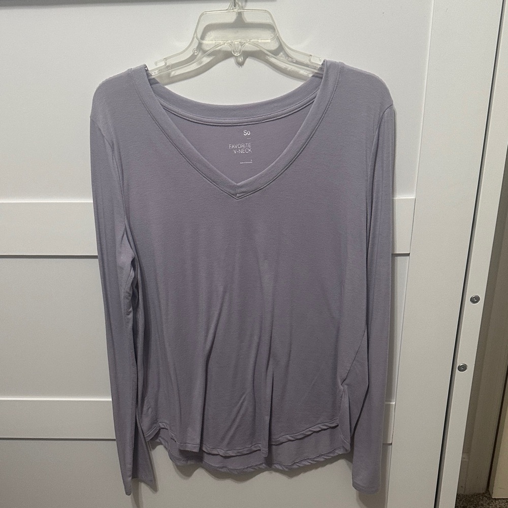 Universal Thread Light Purple Long Sleeve Tee